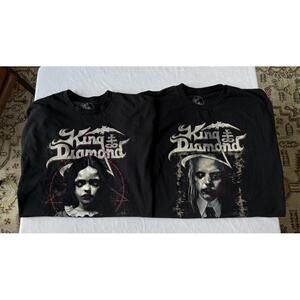 King Diamond Black Graphic Band T-Shirts Set of 2 XXL